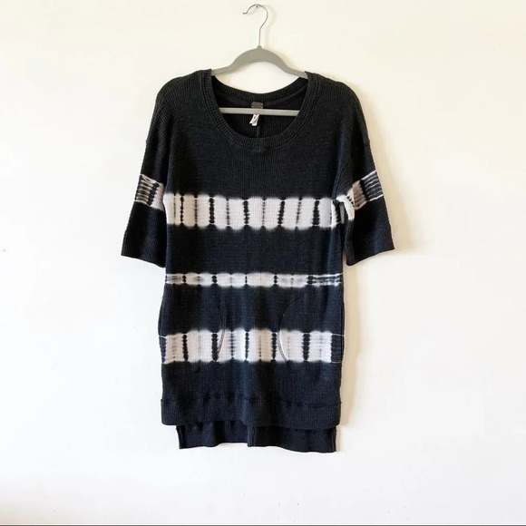 Free People We the Free Reverse Tie Dye Waffle Weave Tunic Dress XS Batik Gray - Picture 9 of 9